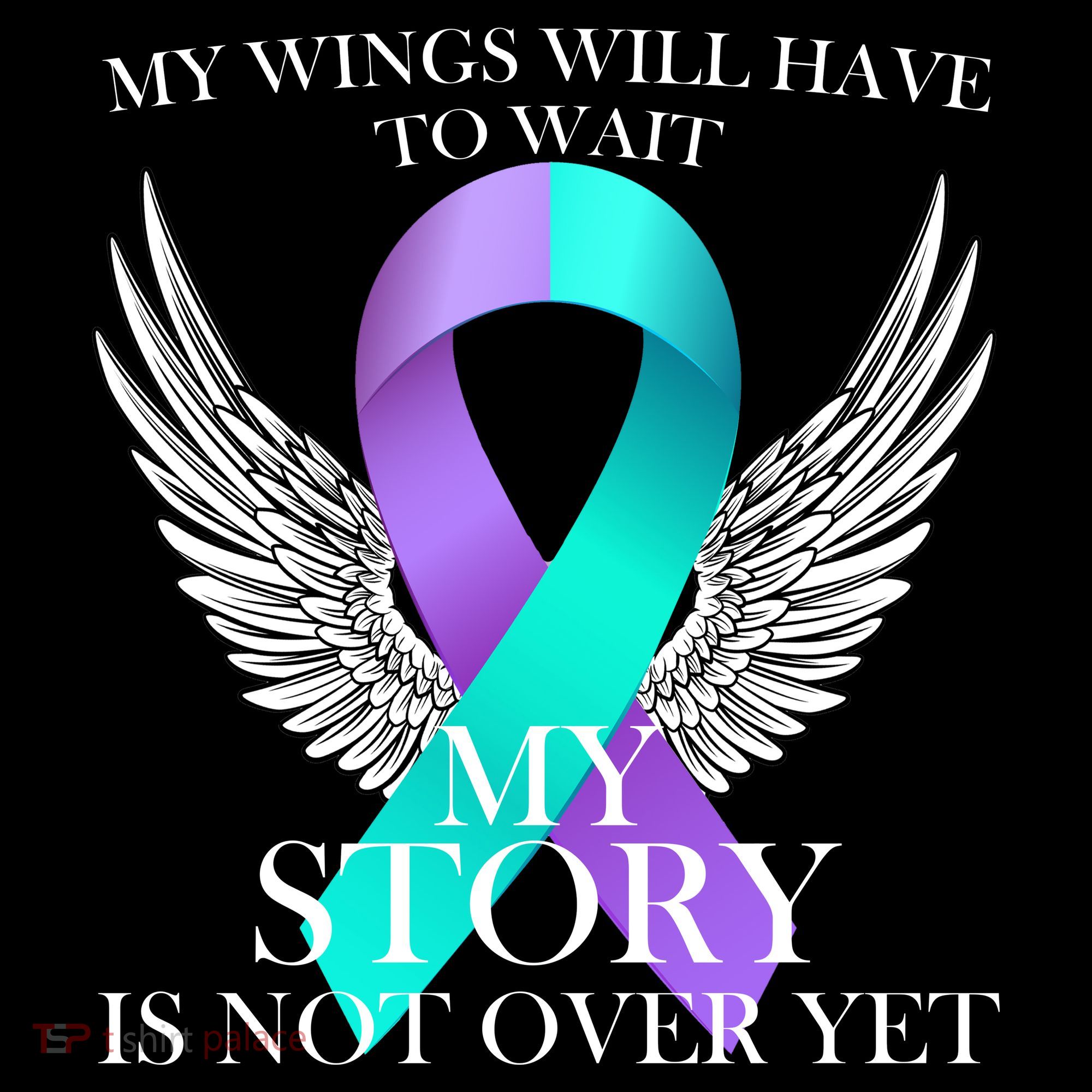 Suicide Prevention Angel Wings Ribbon Baby Bodysuit