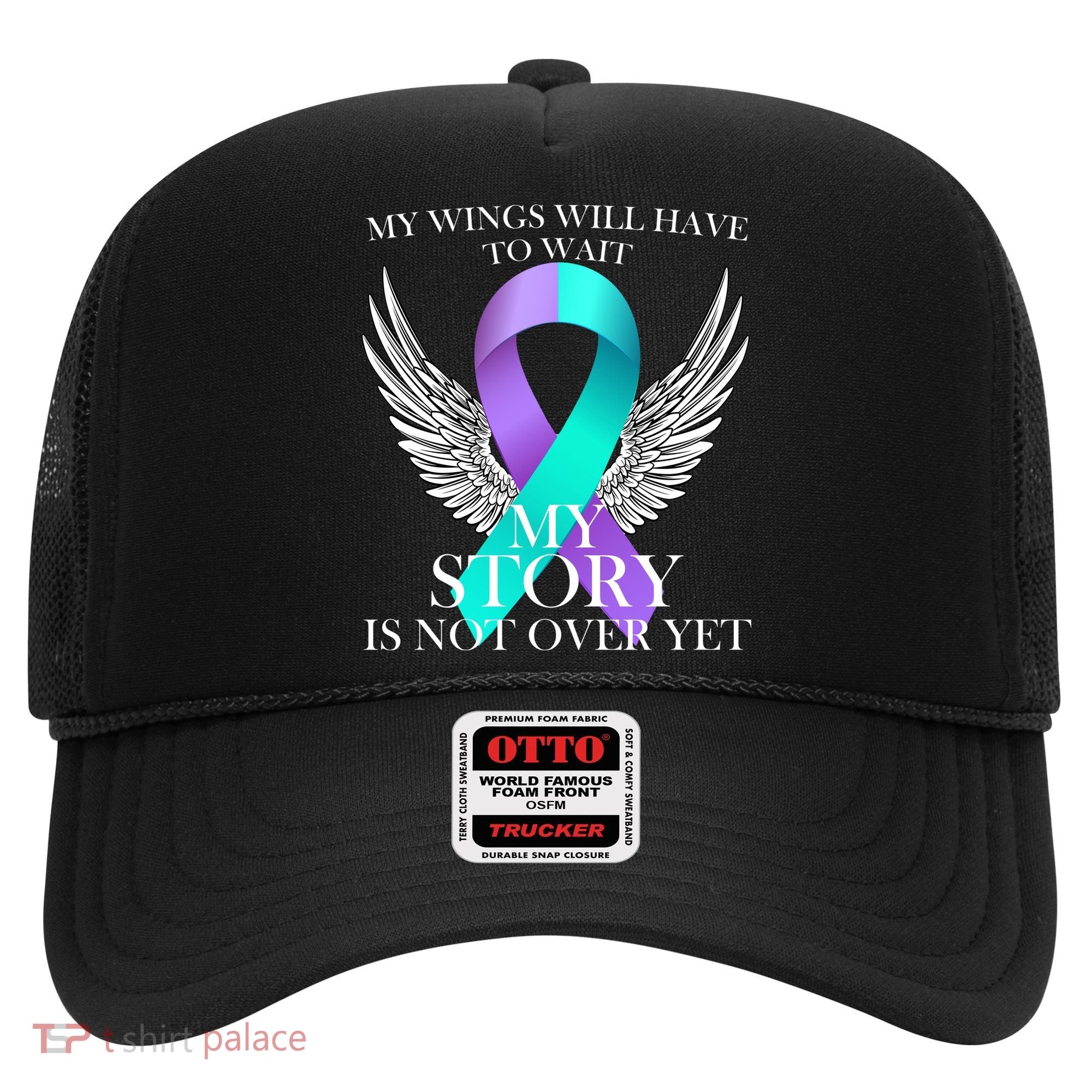 Suicide Prevention Angel Wings Ribbon Hat