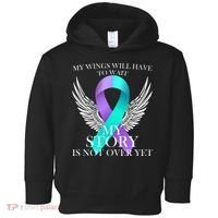 Suicide Prevention Angel Wings Ribbon Toddler Hoodie thumb 0