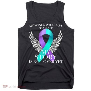 Suicide Prevention Angel Wings Ribbon Tank Top