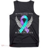Suicide Prevention Angel Wings Ribbon Tank Top thumb 0