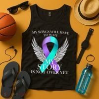 Suicide Prevention Angel Wings Ribbon Tank Top thumb 4
