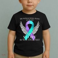 Suicide Prevention Angel Wings Ribbon Toddler T-Shirt thumb 2