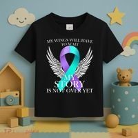 Suicide Prevention Angel Wings Ribbon Toddler T-Shirt thumb 3