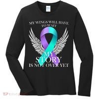 Suicide Prevention Angel Wings Ribbon Women's Long Sleeve Shirt thumb 0