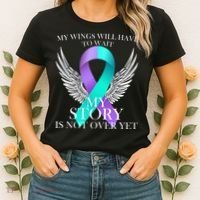Suicide Prevention Angel Wings Ribbon Women's T-Shirt thumb 2