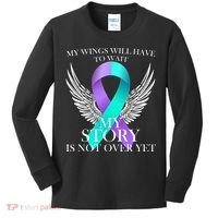 Suicide Prevention Angel Wings Ribbon Kids Long Sleeve Shirt thumb 0