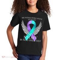 Suicide Prevention Angel Wings Ribbon Kids T-Shirt thumb 2