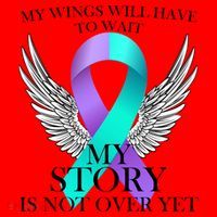 Suicide Prevention Angel Wings Ribbon Santa Hat thumb 1