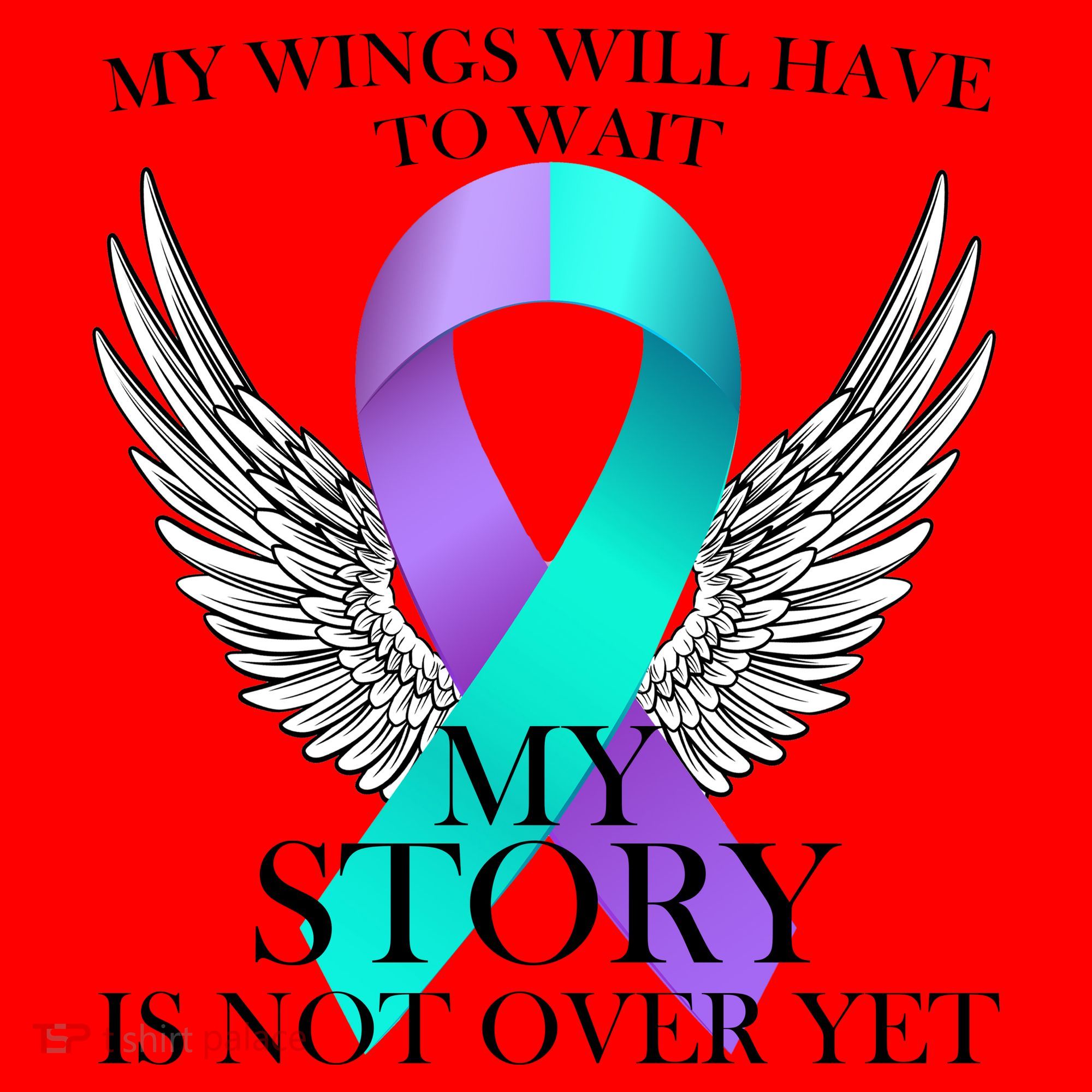 Suicide Prevention Angel Wings Ribbon Santa Hat