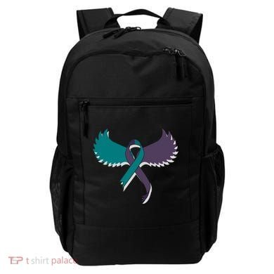 Suicide Prevention Angle Wings Awareness Ribbon Backpack