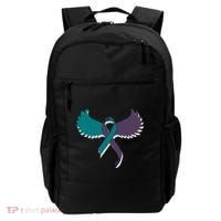 Suicide Prevention Angle Wings Awareness Ribbon Backpack thumb 0