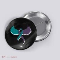 Suicide Prevention Angle Wings Awareness Ribbon Button thumb 0