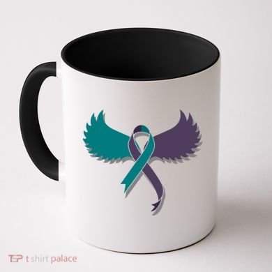 Suicide Prevention Angle Wings Awareness Ribbon Coffee Mug