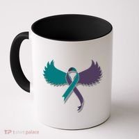 Suicide Prevention Angle Wings Awareness Ribbon Coffee Mug thumb 0
