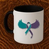 Suicide Prevention Angle Wings Awareness Ribbon Coffee Mug thumb 2