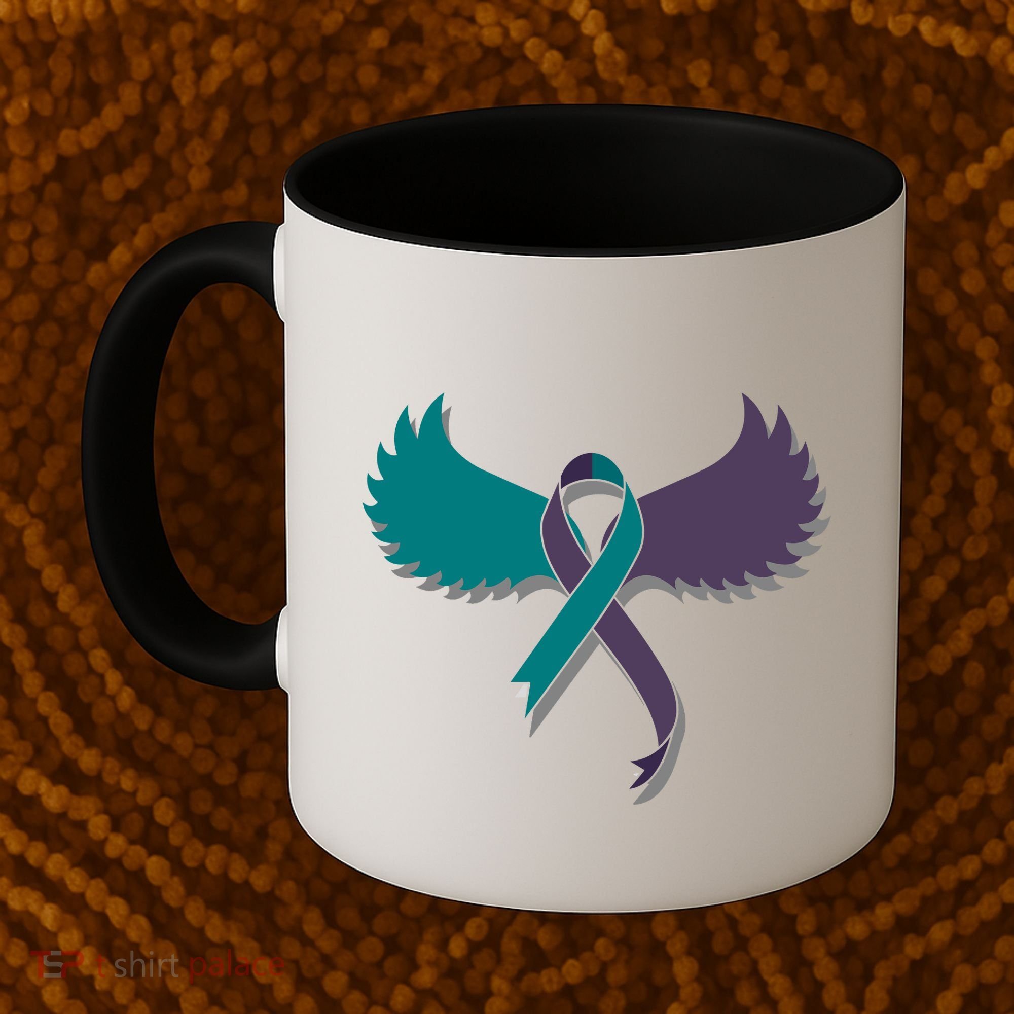 Suicide Prevention Angle Wings Awareness Ribbon Coffee Mug