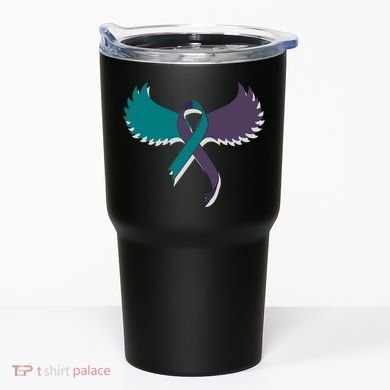 Suicide Prevention Angle Wings Awareness Ribbon Tumbler