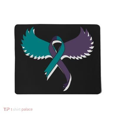 Suicide Prevention Angle Wings Awareness Ribbon Mousepad