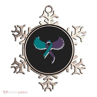 Suicide Prevention Angle Wings Awareness Ribbon Ornament