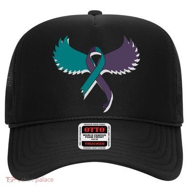 Suicide Prevention Angle Wings Awareness Ribbon Hat