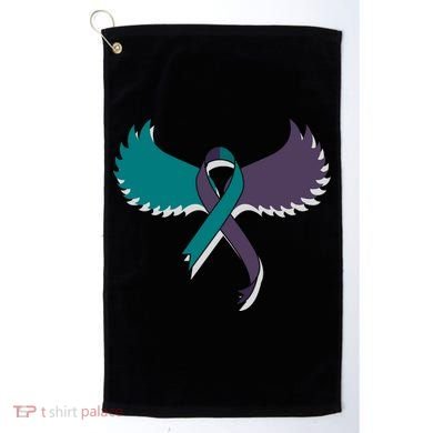 Suicide Prevention Angle Wings Awareness Ribbon Golf Towel