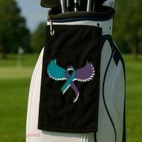 Suicide Prevention Angle Wings Awareness Ribbon Golf Towel thumb 2