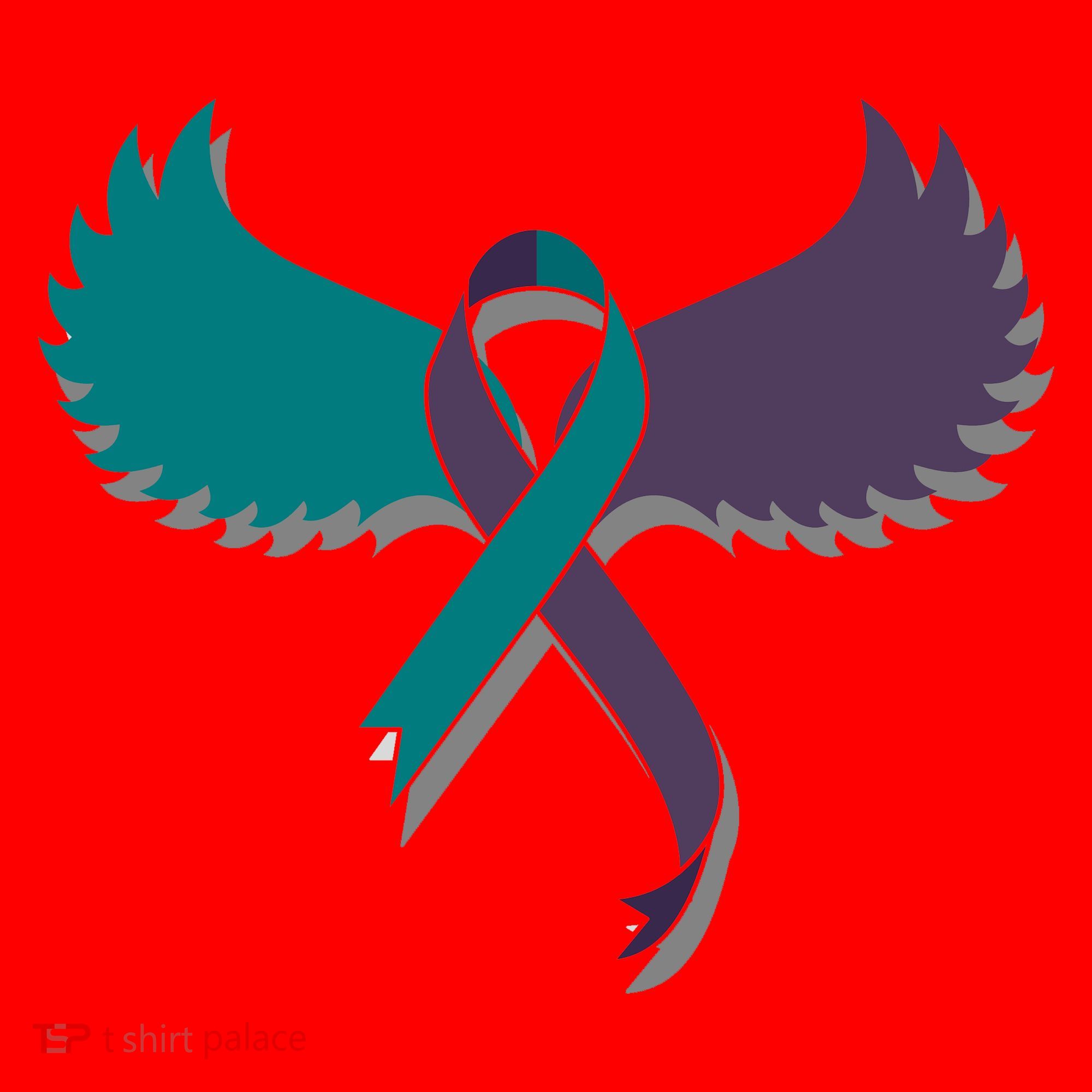 Suicide Prevention Angle Wings Awareness Ribbon Santa Hat