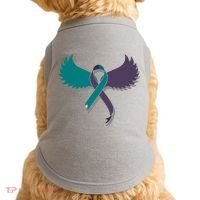 Suicide Prevention Angle Wings Awareness Ribbon Doggie Tank thumb 0