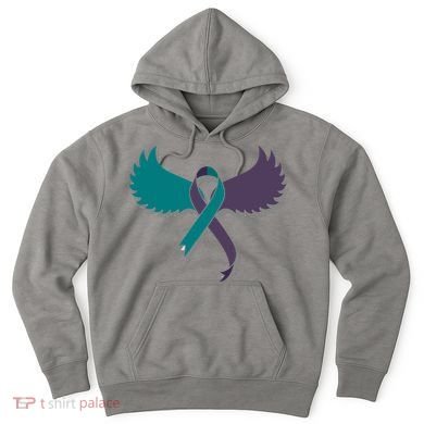 Suicide Prevention Angle Wings Awareness Ribbon Hoodie