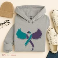 Suicide Prevention Angle Wings Awareness Ribbon Hoodie thumb 4