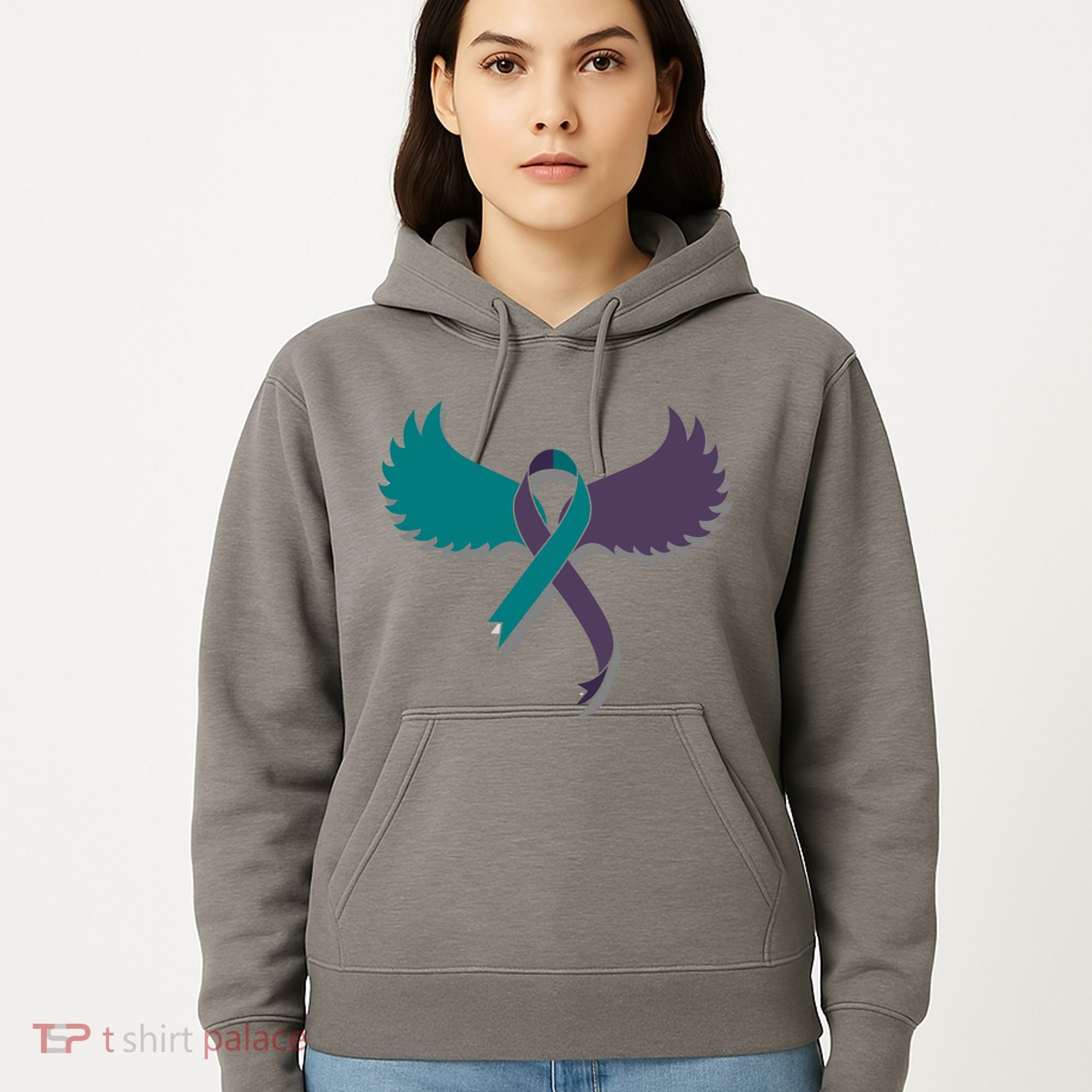 Suicide Prevention Angle Wings Awareness Ribbon Hoodie