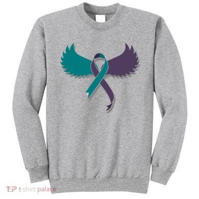 Suicide Prevention Angle Wings Awareness Ribbon Sweatshirt
