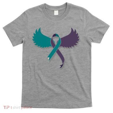 Suicide Prevention Angle Wings Awareness Ribbon T-Shirt