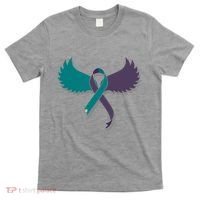 Suicide Prevention Angle Wings Awareness Ribbon T-Shirt thumb 0