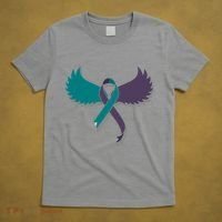Suicide Prevention Angle Wings Awareness Ribbon T-Shirt thumb 5