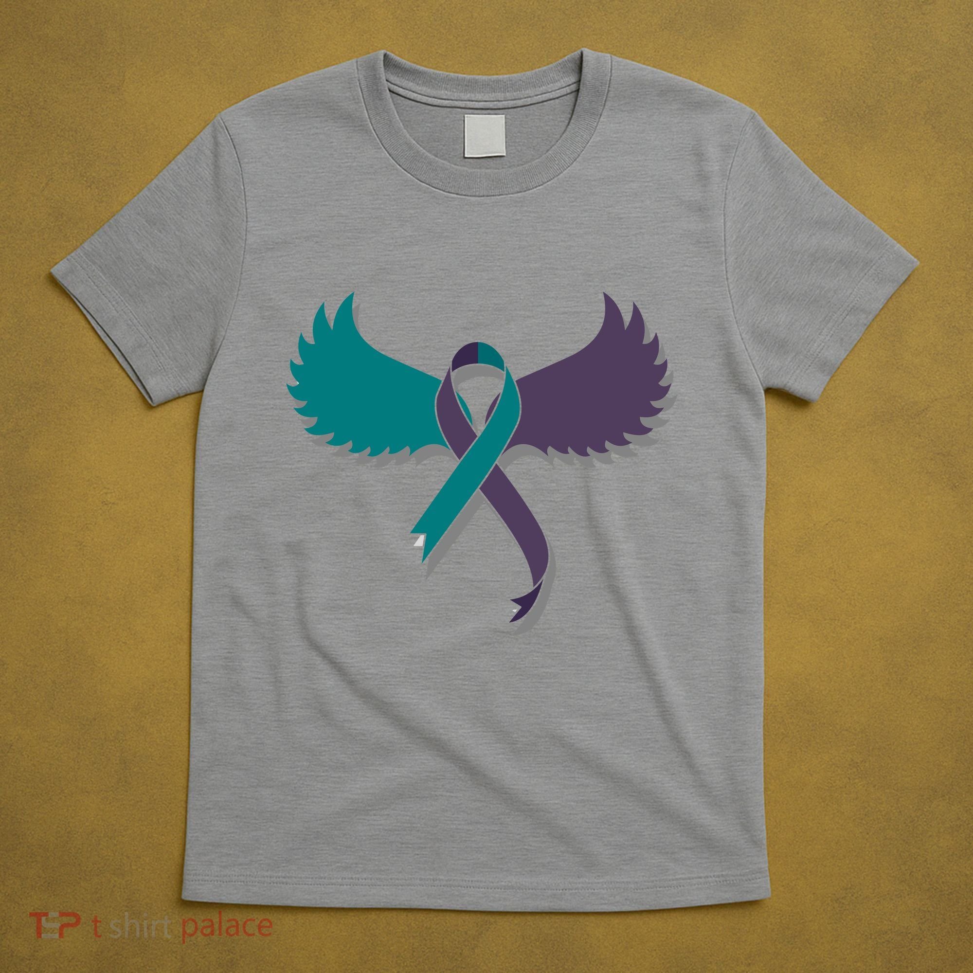 Suicide Prevention Angle Wings Awareness Ribbon T-Shirt