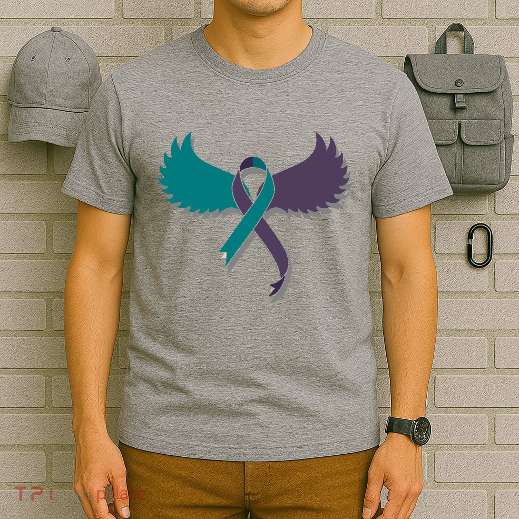 Suicide Prevention Angle Wings Awareness Ribbon T-Shirt