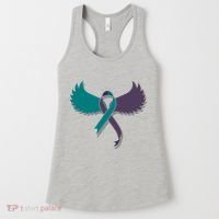 Suicide Prevention Angle Wings Awareness Ribbon Women's Tank Top thumb 0