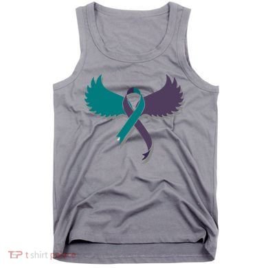 Suicide Prevention Angle Wings Awareness Ribbon Tank Top