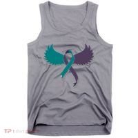 Suicide Prevention Angle Wings Awareness Ribbon Tank Top thumb 0
