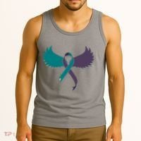 Suicide Prevention Angle Wings Awareness Ribbon Tank Top thumb 3