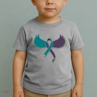 Suicide Prevention Angle Wings Awareness Ribbon Toddler T-Shirt thumb 2