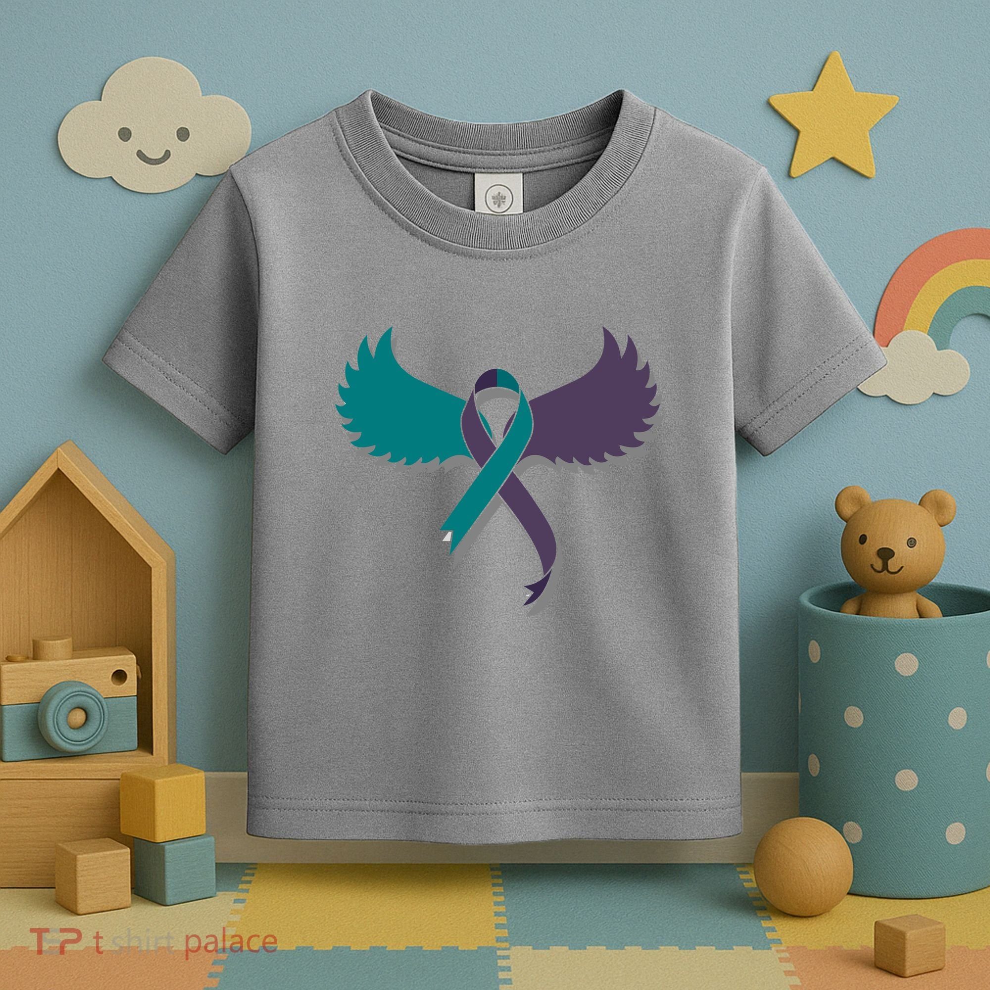 Suicide Prevention Angle Wings Awareness Ribbon Toddler T-Shirt