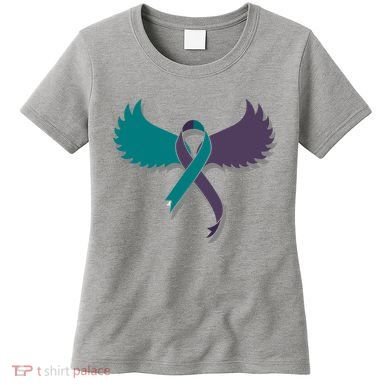 Suicide Prevention Angle Wings Awareness Ribbon Women's T-Shirt