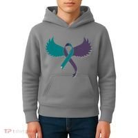 Suicide Prevention Angle Wings Awareness Ribbon Kids Hoodie thumb 4