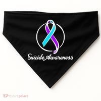 Suicide Prevention Awareness Ribbon USA-Made Doggie Bandana thumb 0