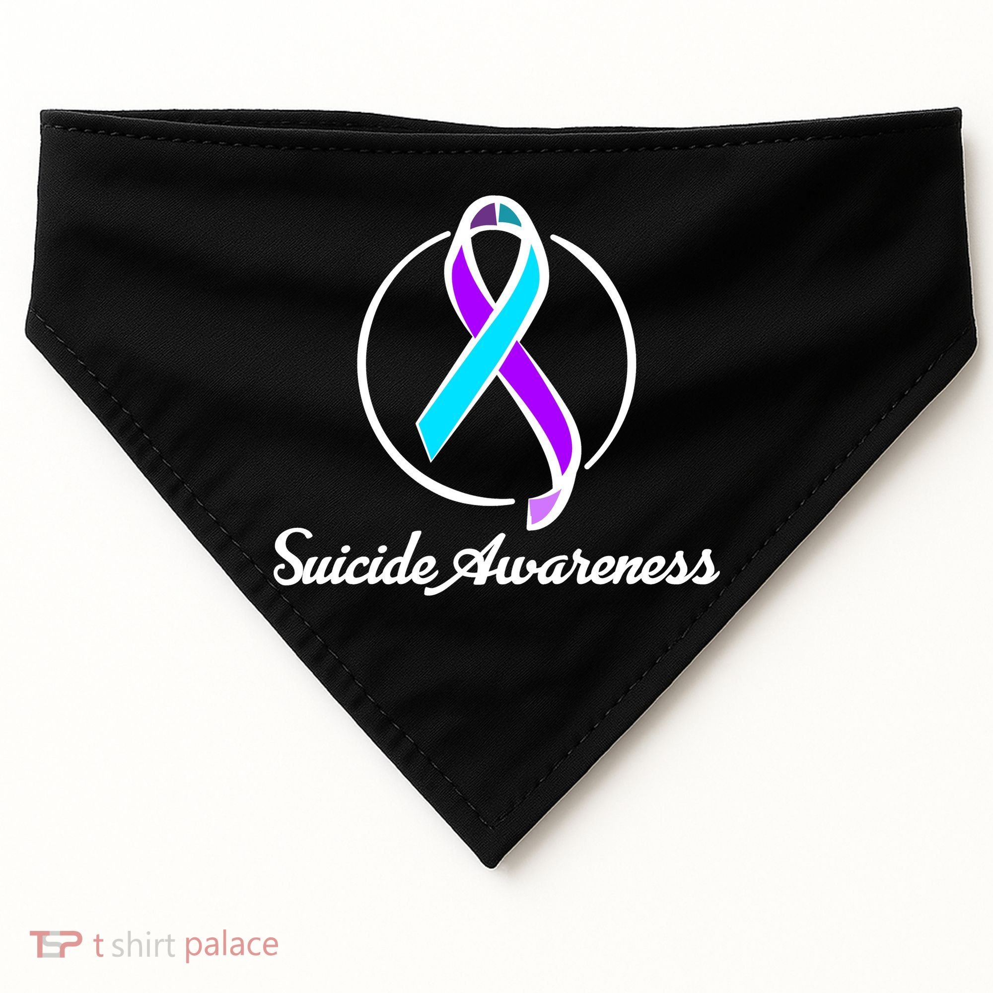 Suicide Prevention Awareness Ribbon USA-Made Doggie Bandana