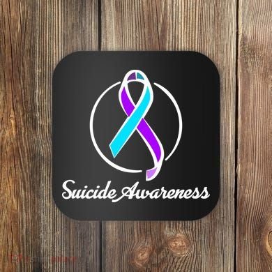 Suicide Prevention Awareness Ribbon Coaster