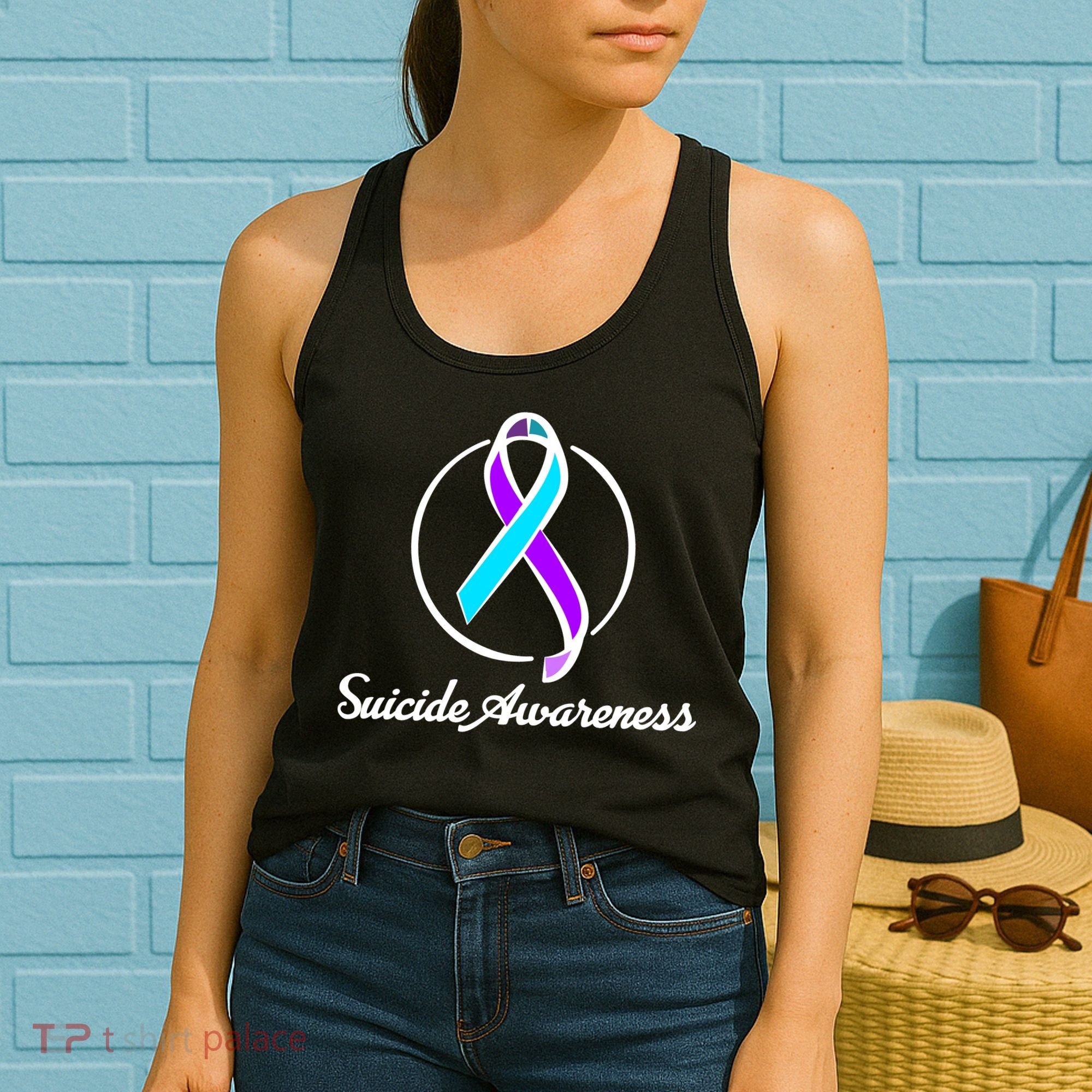 Suicide Prevention Awareness Ribbon Women's Tank Top